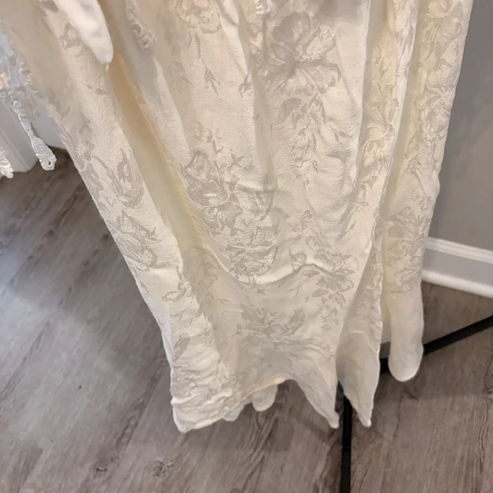 Spencer Alexis Ivory Lace 3 Piece Set Boho Maxi Skirt Tank Cardigan 8 Elegant